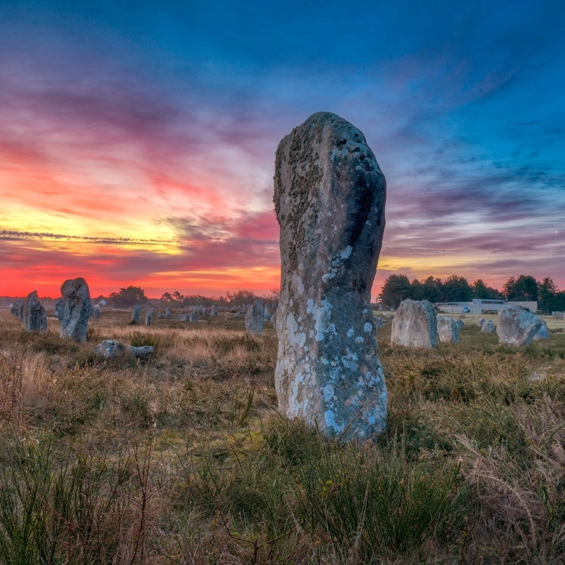 la bretagne à moto : les alignements de Carnac