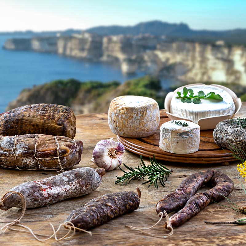 La Corse à moto - Charcuterie et fromage