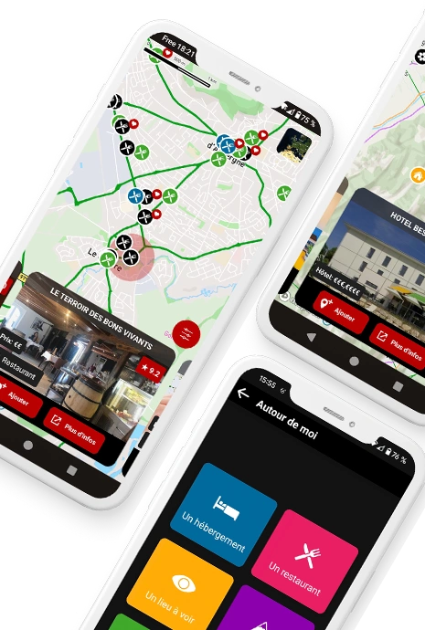 app GPS moto gratuite - trajet