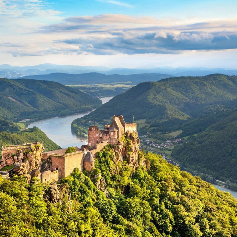 Autriche à moto - BURGRUINE AGGSTEIN